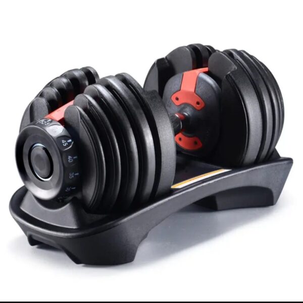 ADJUSTABLE DUMBELL SET 55lbs - Image 5